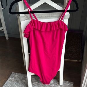 La Vie En Rose Pink Ruffle One Piece Swimsuit